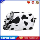Women Nylon Square Messenger Bag Lady Zipper Small Crossbody Bag (Cow)