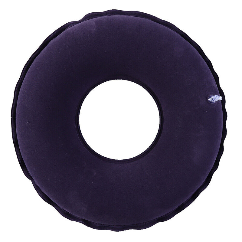 Inflatable Round Seat Cushion Massage Medical Hemorrhoid Pad (Dark Blue) Newly