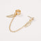 Non Piercing Ear Cuff Wing Earrings Tragus Earrings with Long Chain Tassel