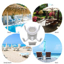 Beach Sunshade Umbrella Hooks Outdoor Travel Four-leg Plastic Hook (White) Newly