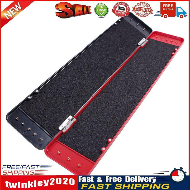 Fishing Rig Hook Tackle Box Fish Gear Storage Case (Black Red 450x90x30mm) Newly