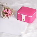 Portable Leather Earrings Display Box Wedding Jewelry Necklace Case Holder Gift
