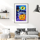 5D Full Round Drill Diamond Painting Kit Pumpkin Ghost Art Decor for Adults