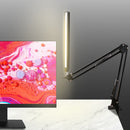 LED Folding Long Arm Eye Protection Reading Study Desk Light (12W Black) Newly