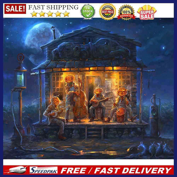 Halloween Pumpkin Canvas Paint By Numbers Oil Hand Painted Drawing Home Decor