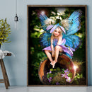 5D DIY Full Drill Round Shape Gnome Rhinestone Diamond Drawing Home Decoration