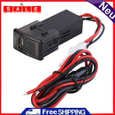 For ISUZU USB Car Charger with Blue LED Voltmeter 5V 2.1A USB Charger Socket
