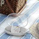 Simple Jewelry Box Portable Women Outdoor Travel Earring Ring Case (White)