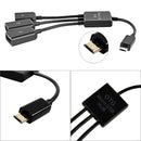 Phone Mouse Digital Camera 3 In1 Converter Host Micro USB HUB OTG Cable Adapter