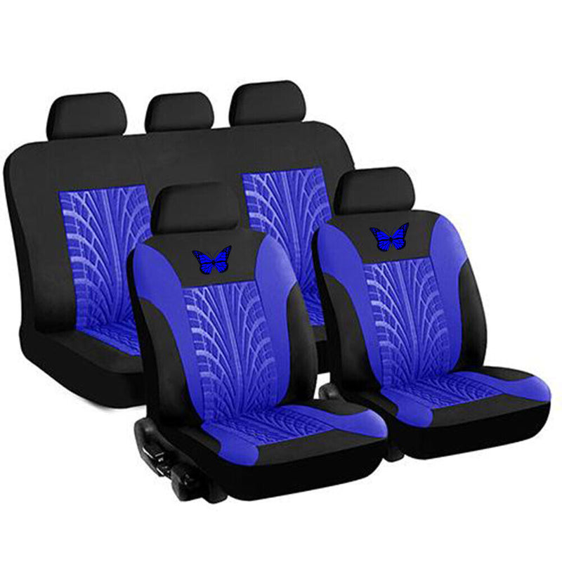 Butterfly Tire Track Car Seat Covers Set Auto Styling Accessories Universal