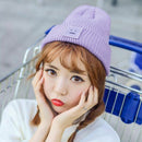 Winter Women Men Knit Ski Beanie Ball Wool Cuff Hat Ski Cap (Purple)
