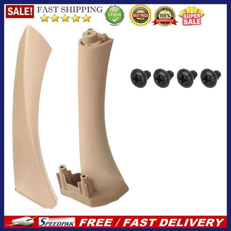 2pcs Right Side Inner Front Door Panel Pull Trim+Cover for  E90 E91 (Beige)