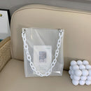 Summer Clear Handbag Jelly Large Capacity Women Beach PVC Shoulder Shopping Bag