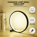 Halo Balance Lamp for Desktop, Dimmable, USB Circle Night Light (Black) Newly