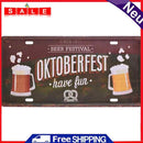 Tin Plaques Wall Signs Retro Painting Oktoberfest Metal Plate Poster for Bar