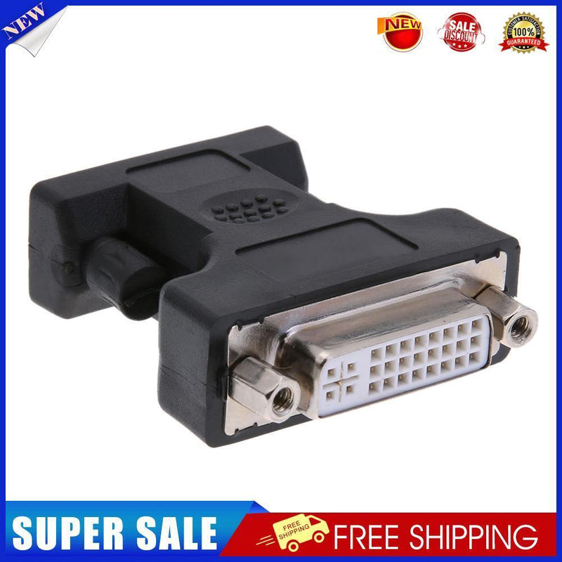 24+5Pin DVI Female to 15Pin VGA Male Cable Extender Adapter Connector