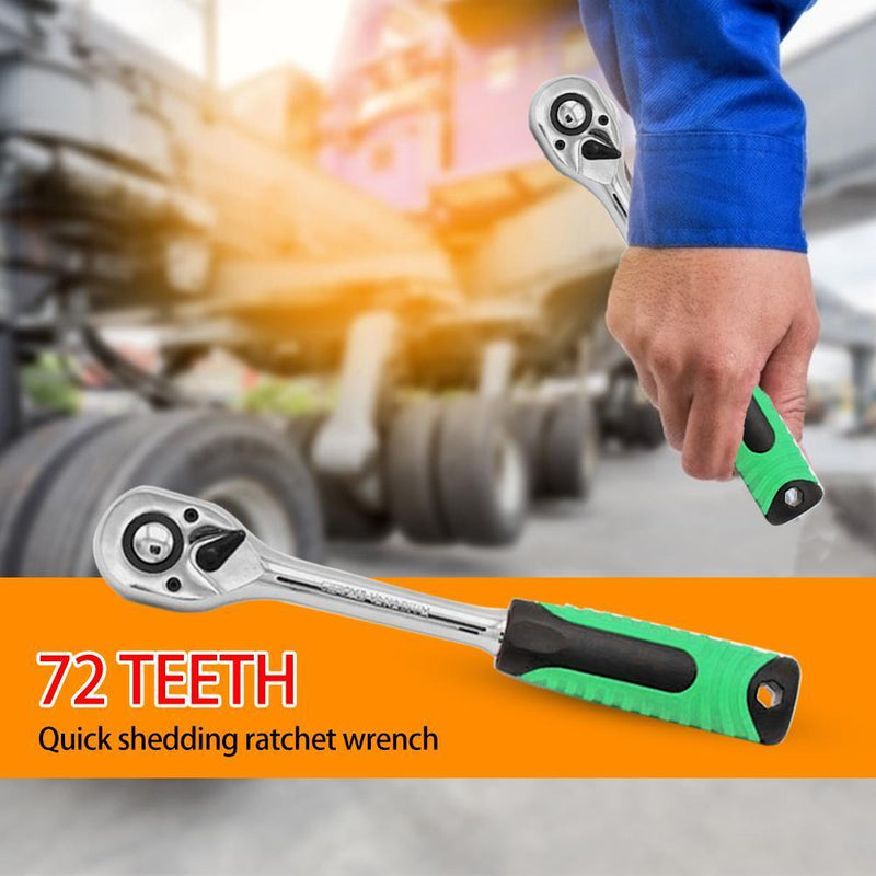 72 Teeth Ratchet Spanner Quick Release Socket Driver Allen Key Wrench (1/4)