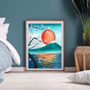 5D DIY Diamond Painting Full Circle Diamond Mountain Top Sunrise