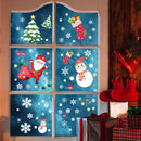 Christmas Santa Window Glass Stickers Mirror Stickers Snowflake Wall Door~