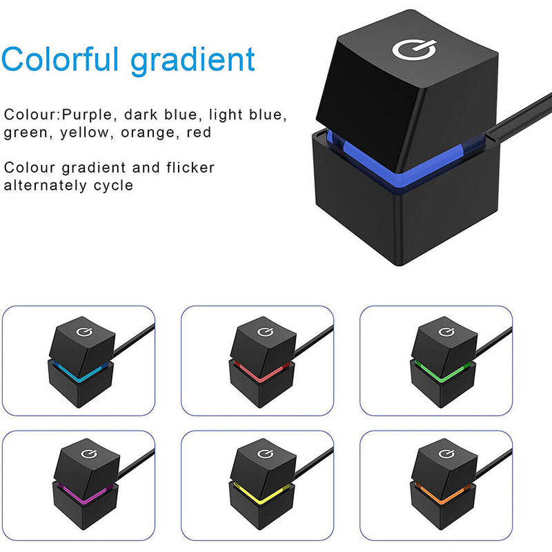 Colorful LED Computer Desktop Switch PC Motherboard External Power On/Off Button