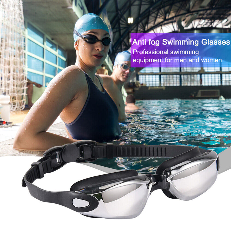 Electroplating HD Swimming Eyewear for Women Men UV Protection Anti-fog Goggles