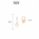 Personality Jewelry Chain Love Earrings Geometric Asymmetric Dangle Earrings