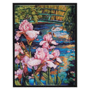 Full Embroidery Set Cross Stitch Thread Needlework Kit 11CT Lake Flower Art
