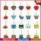 20pcs Mini Greeting Card Pendant Diamond Painting Single Side Special Shape #F