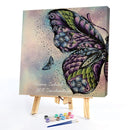 Half Butterfly Oil Paint By Numbers Kits DIY Handpainted Animal Wall Art