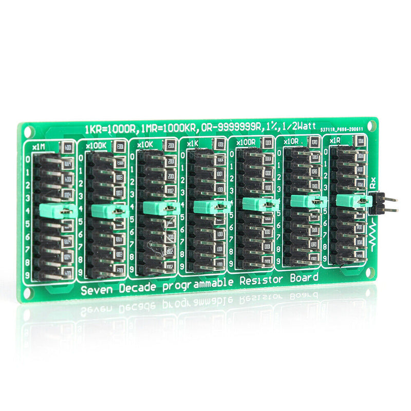 1R-9999999R Step Accuracy 1R 1/2 Watt Programmable Seven Decade Resistor Bo