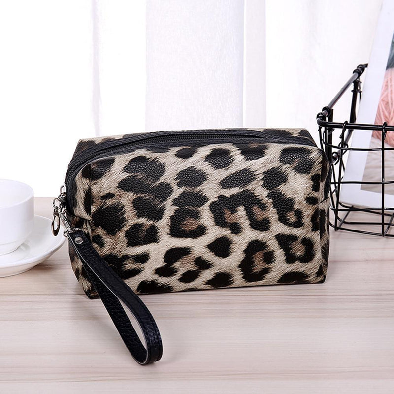 Portable Leopard Cosmetic Storage Bag Women Makeup Wash Organizer (Style 1)