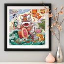 Lion Dance 5D Diamond Painting DIY Full Round Drill Kit Rhinestone Craft