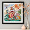 Lion Dance 5D Diamond Painting DIY Full Round Drill Kit Rhinestone Craft