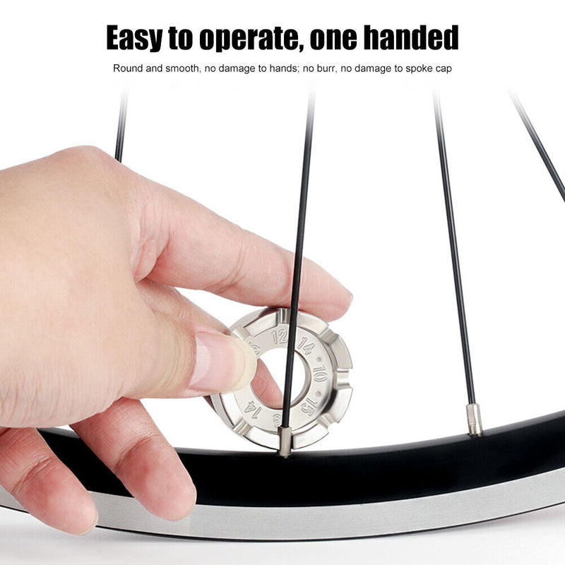 TOOPRE 8 Way Bicycle Spoke Nipple Wrench Galvanized Bike Wheel Repair Hand