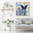 5D DIY Butterflies Full Round Drill Diamond Painting Kit Craft Home Wall Deco