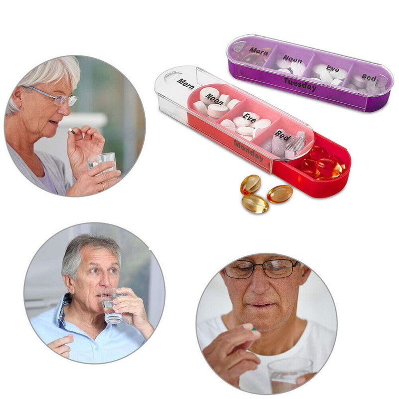 Medicine Box Weekly Tablet Holder Moistureproof Portable Travel Pill Storag