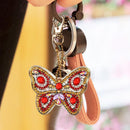 5pcs DIY Full Drill Special Shaped Diamond Painting Butterfly Women Keychain