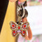 5pcs DIY Full Drill Special Shaped Diamond Painting Butterfly Women Keychain