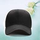 2pcs Baseball Cap Pure Color Unisex Outdoor Adjustable Snapback Hat (Black)