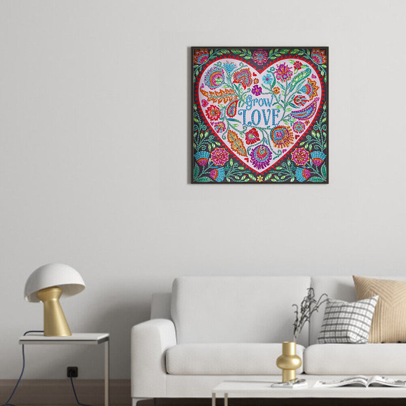 Partial Special Shape Drill Diamond Painting Heart Rhinestone Draw (UP112)