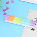 7 Day Pill Medicine Storage Box Rainbow Tablet Weekly Organizer (No Word)