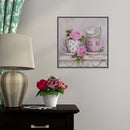 5D DIY Full Drill Diamond Painting Pink Cups Cross Stitch Embroidery Rhinestones