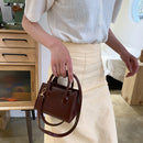 Women Solid Crossbody Handbag PU Female Simple Travel Shoulder Top-Handle Bags