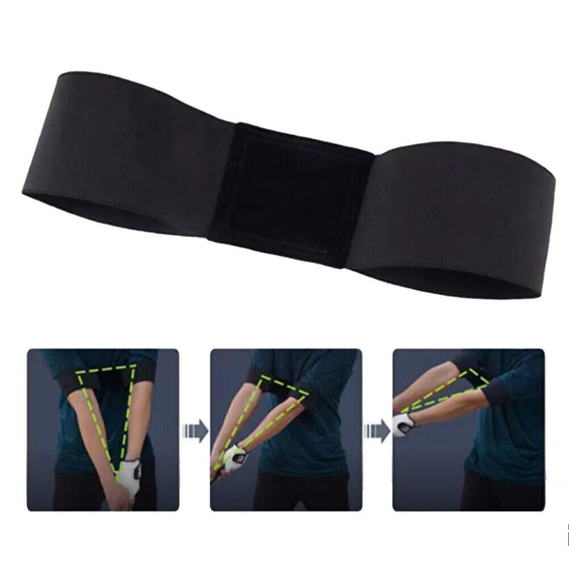 Golf Correction Belt Golf Swing Trainer Elastic Arm Band Alignment Training
