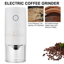 #A Coffee Bean Grinder - Portable Herb Grain Electric Burr Mill with Cleaning Br