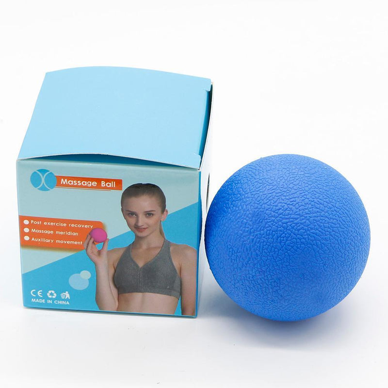 TPE Lacrosse Ball Sports Yoga Muscle Relax Roller Fitness Massage(Blue) Newly