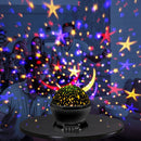 LED Rotating Night Lights Starry Sky Projection Lamp for Bedroom (Black)