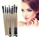 15pc Eyeshadow Makup Brush Tool Eye Powder Brush Set (Brown Black)