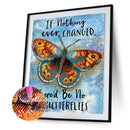 DIY Diamond Painting Kits Butterfly Words Full Square Drill Hanging Home Deco