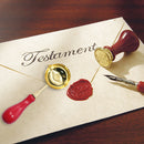 Sealing Wax Spoon Solid Wood Retro Wax Spoons Decorative Stamp Craft (Red)